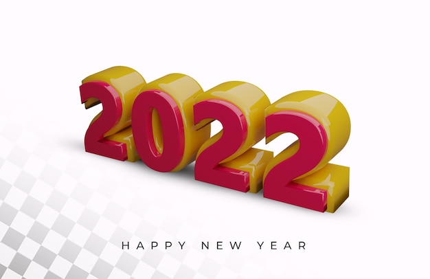 2021 new year 3d render alphabet text effect