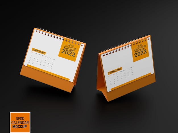 2022 Bureaukalender Creatief 3D Mockup