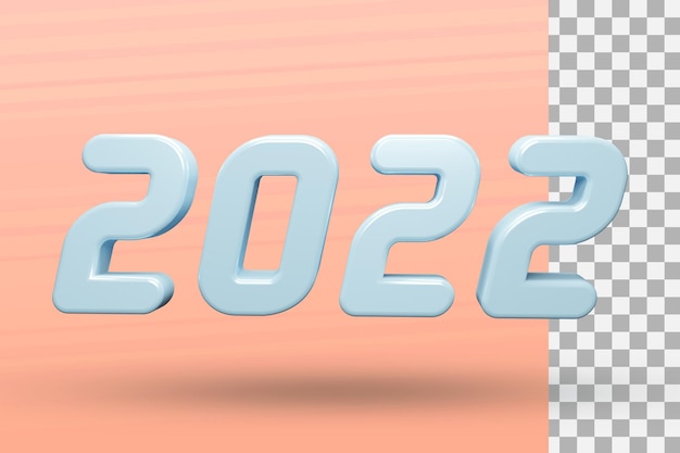 2022 gelukkig nieuwjaar 3d-teksteffect