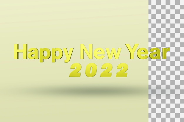 2022 Happy New Year 3D Text Effect