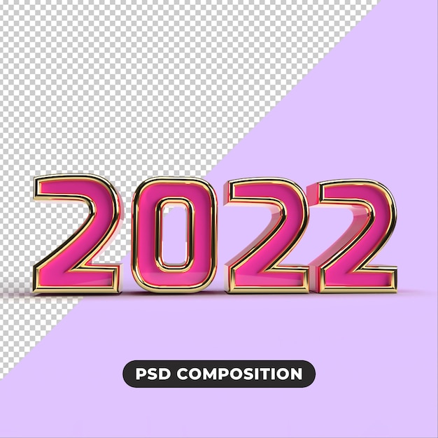 PSD 2022 nowy rok renderowania 3d