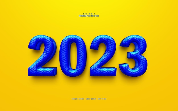 2023 3d редактируемый премиум текстовый эффект psd