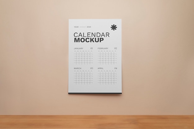 PSD progettazione del mockup del calendario 2023