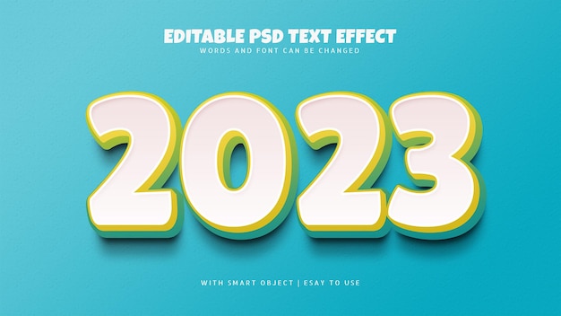 2023 cartoon style text effect editable