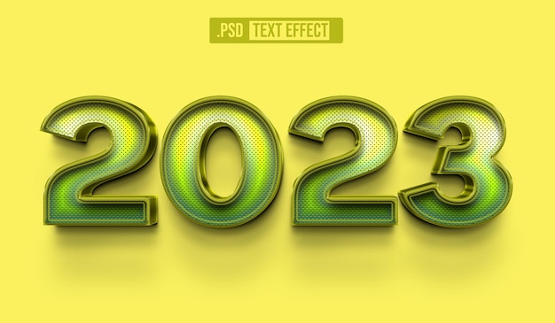 2023 Efekt Stylu Tekstu 3d