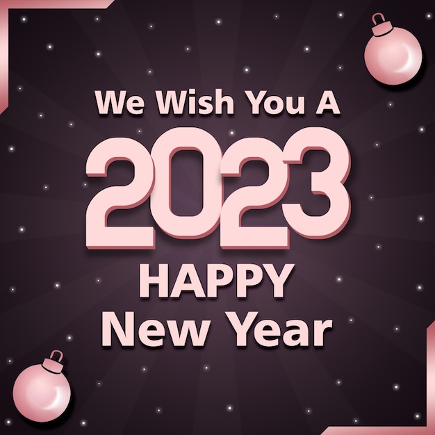 PSD 2023 happy new year background template