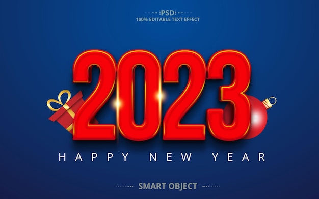 PSD 2023 red best luxury creative text effect design