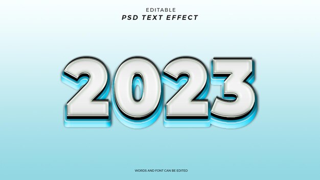 2023 progettazione editabile effetto testo