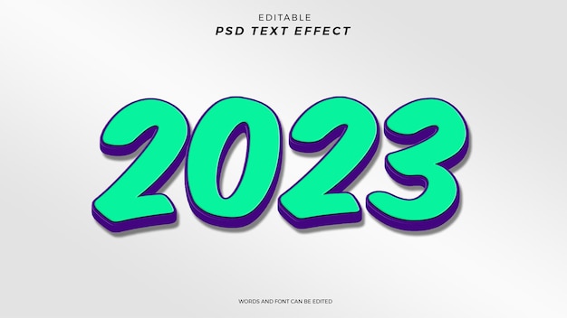 2023 progettazione editabile effetto testo