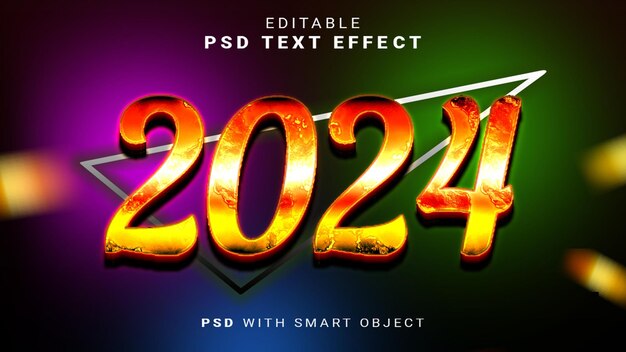 PSD 2024 3d editable text effect style psd