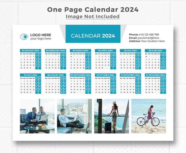 PSD progettazione del calendario 2024