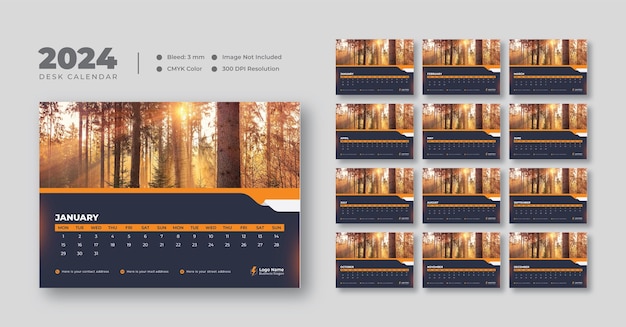 2024 desk calendar template desk calendar planner