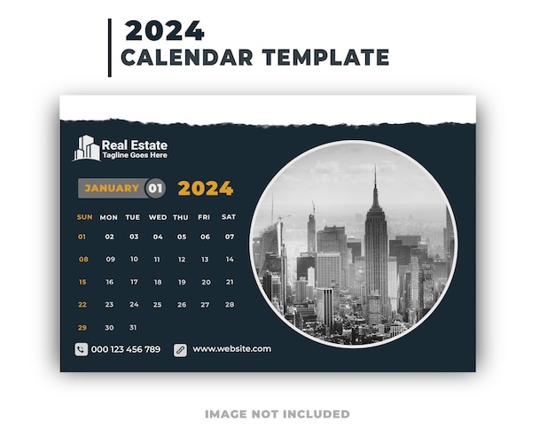 PSD 2024 desk calendar template desk calendar psd