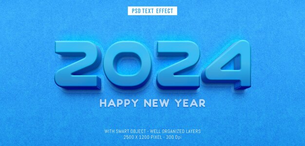 2024 editable text effect 3d style with a soft cream color