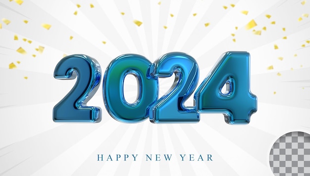 祝你新年快乐 3D 渲染
