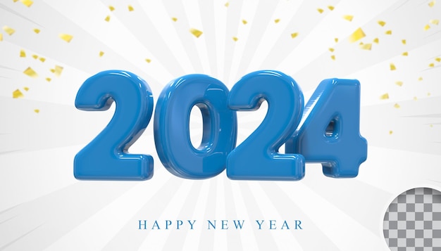 祝你新年快乐 3D 渲染