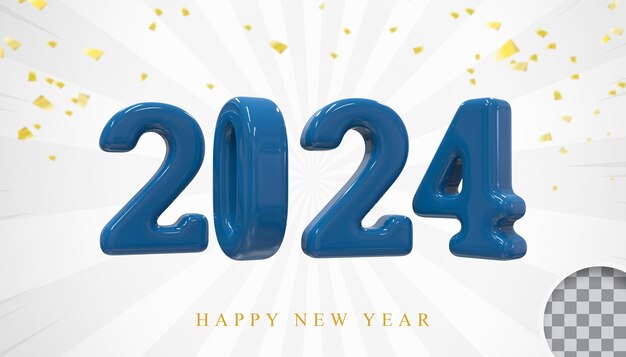 祝你新年快乐 3D 渲染
