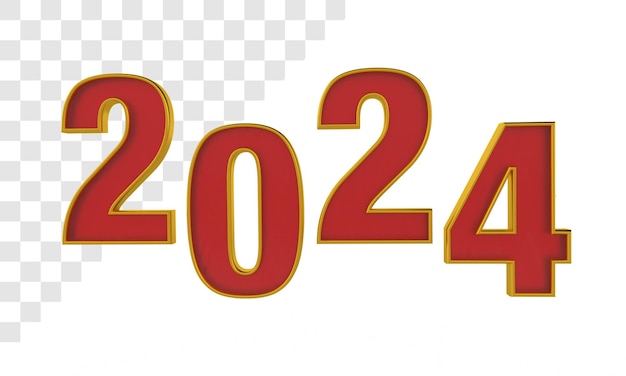 2024 Napis 3d Png