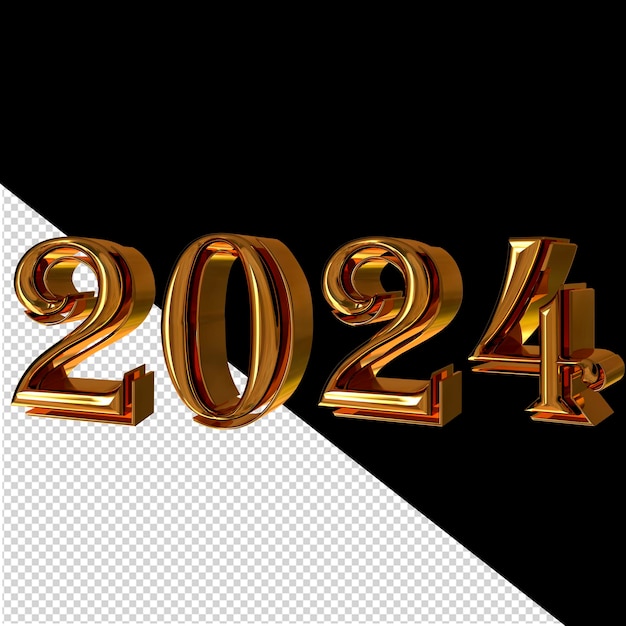 2024 nuovo anno 3d