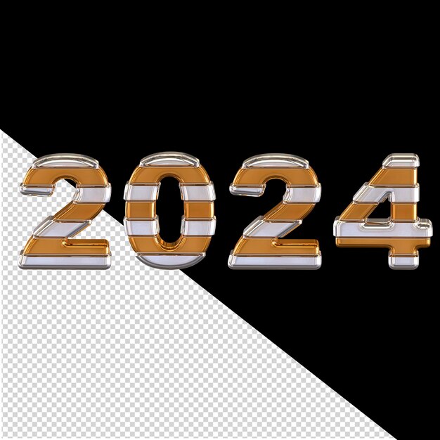 2024 nuovo anno 3d