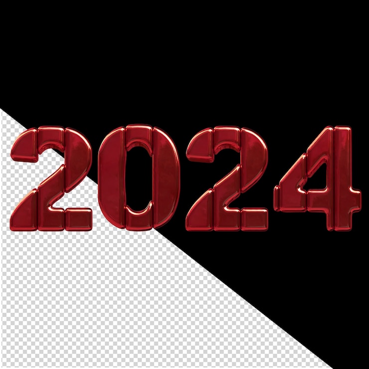 PSD 2024 new year 3d