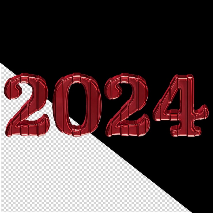 PSD 2024 new year 3d