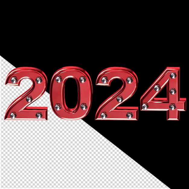 PSD 2024 new year 3d