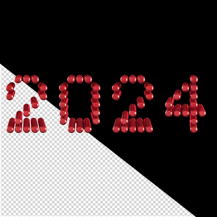 PSD 2024 new year 3d