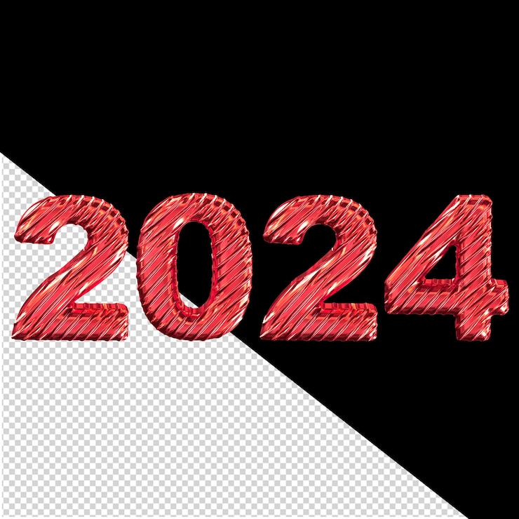 PSD 2024 new year 3d