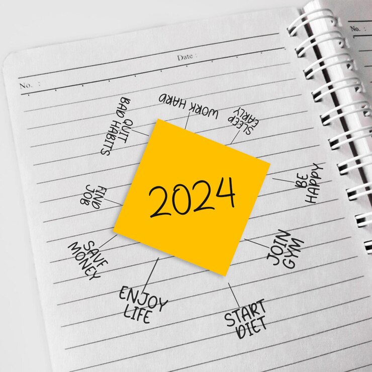 PSD 2024 new year social media post design