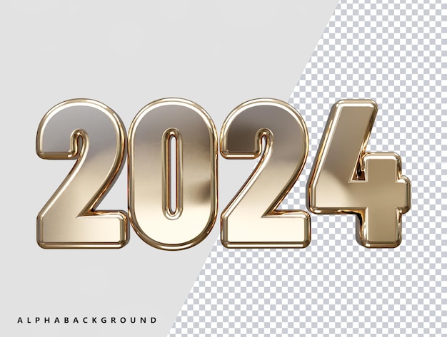 2024 new year text effect vector