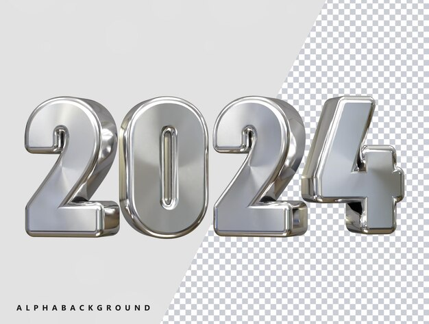 2024 new year text effect vector