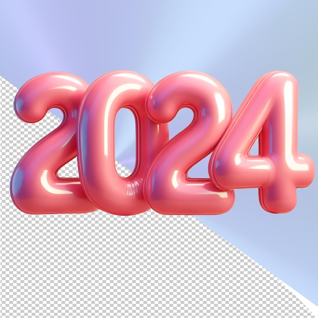 2024 분홍색 풍선 번호 풍선