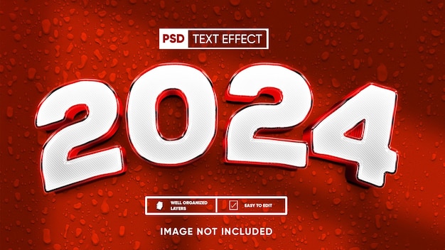 PSD 2024 text effect