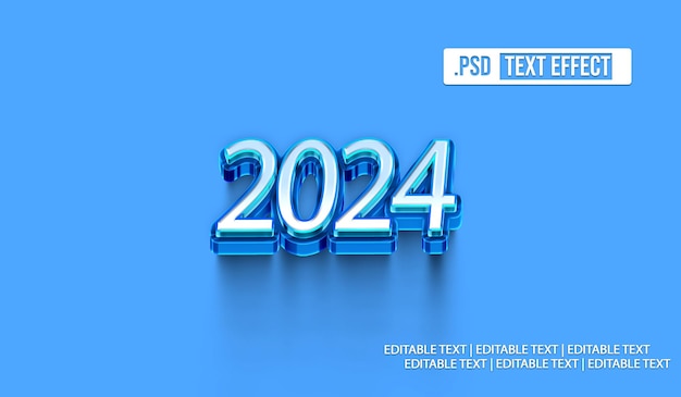 Эффект стиля текста 2024 года.