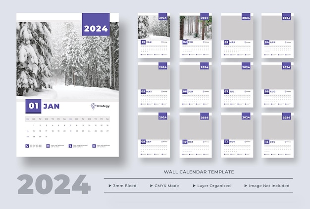 2024 wall calendar template wall calendar planner