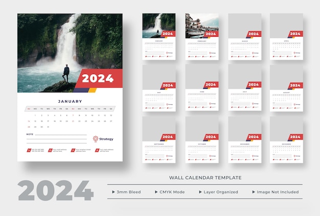 2024 wall calendar template wall calendar planner