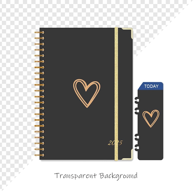 PSD 2025 heart diary planner