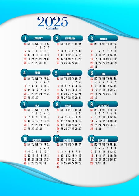 PSD 2025 kalender