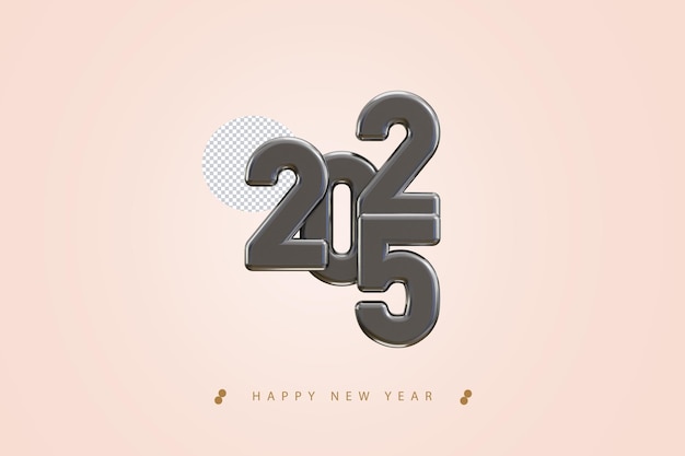 2025 new year golden number extend warm wishes for a happy new year card 3d render