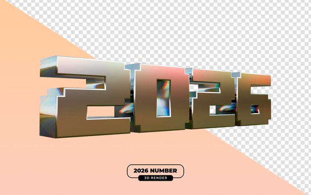2026 New Year 3D Render