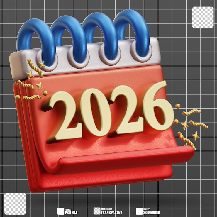 PSD 2026년 새해 달력