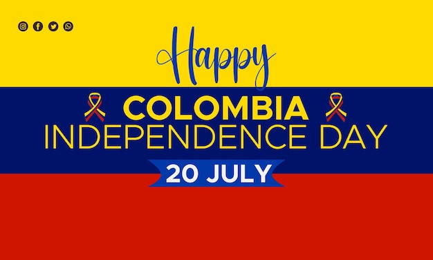 20th july colombia independence day background