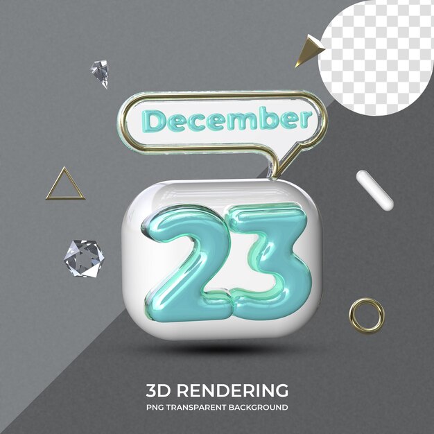 23 december postersjabloon 3d-rendering