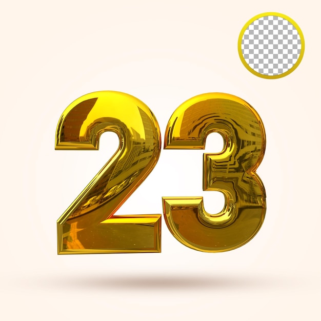 23 jaar jubileum 3d-sjabloon premium psd