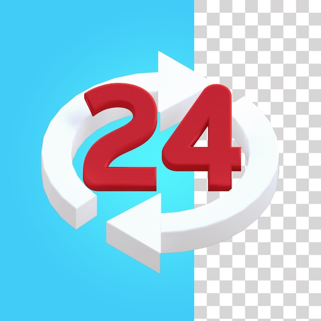 PSD 24 hours delivery 3d illustration