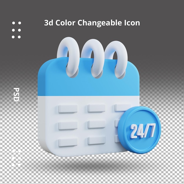 24 uur service teken ui icon 3d