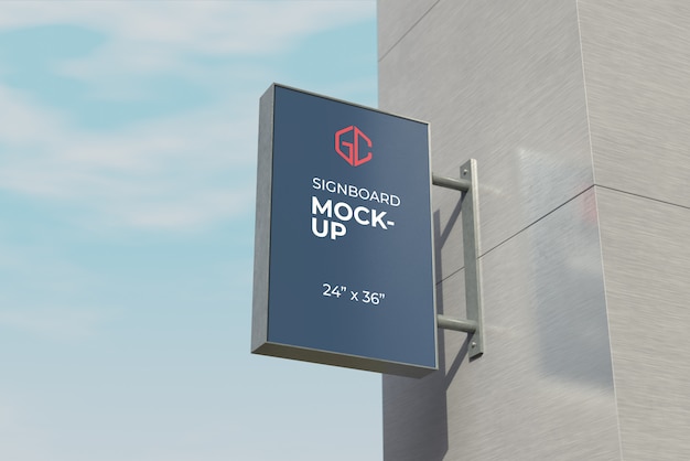PSD 24 x 36 inches signboard mockup
