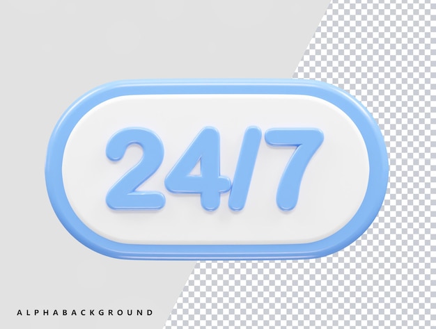 247 icon vector text effect illustration