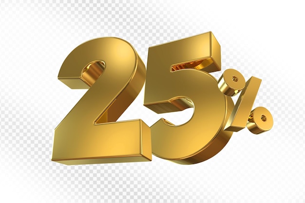 25% 할인 골든 3D 판매 프로모션